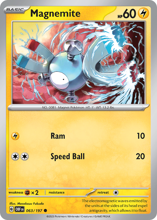 Magnemite 063/197 Common Obsidian Flames