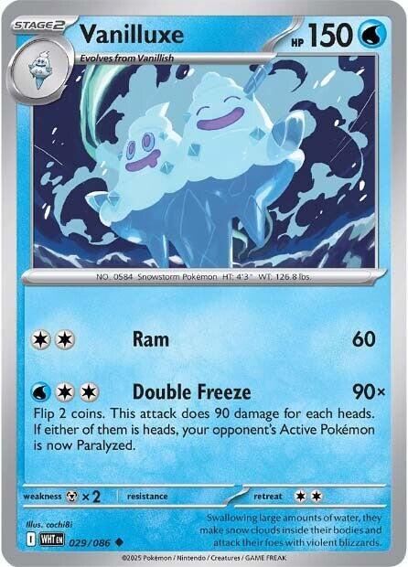 Vanilluxe 029/086 Uncommon White Flare Pokémon card
