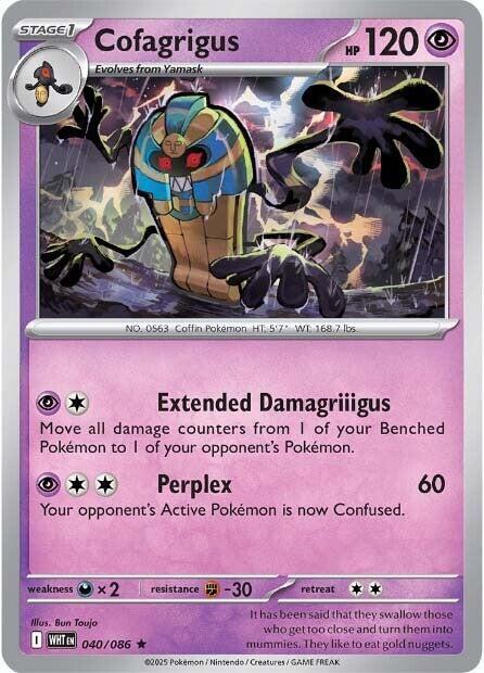 Cofagrigus 040/086 Rare White Flare Pokémon card
