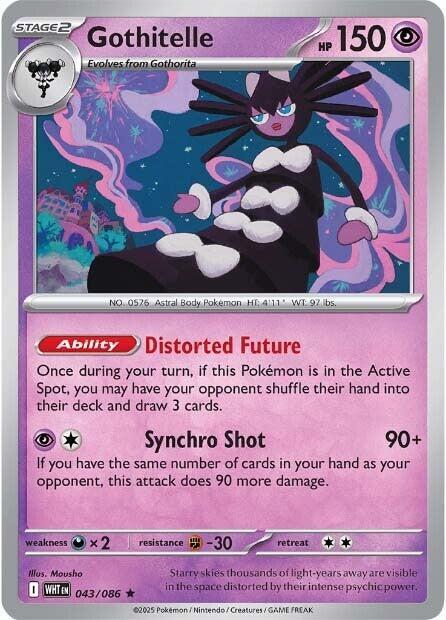 Gothitelle 043/086 Rare White Flare Pokémon card