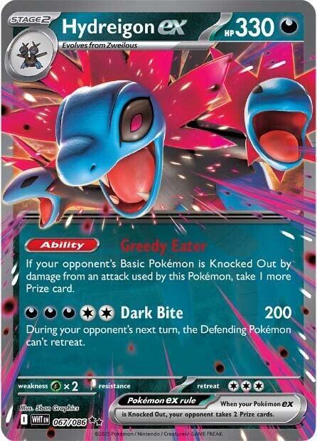 Hydreigon ex 067/086 Double Rare White Flare Pokémon card
