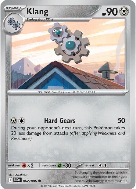 Klang 062/086 Common Black Bolt Pokémon card