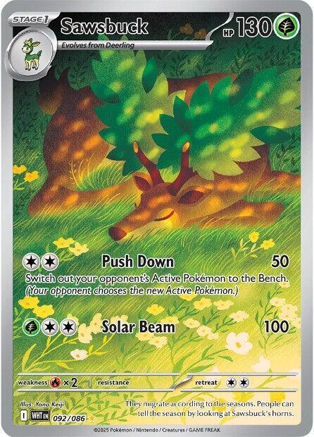 Sawsbuck - 092/086 092/086 Illustration Rare White Flare Pokémon card