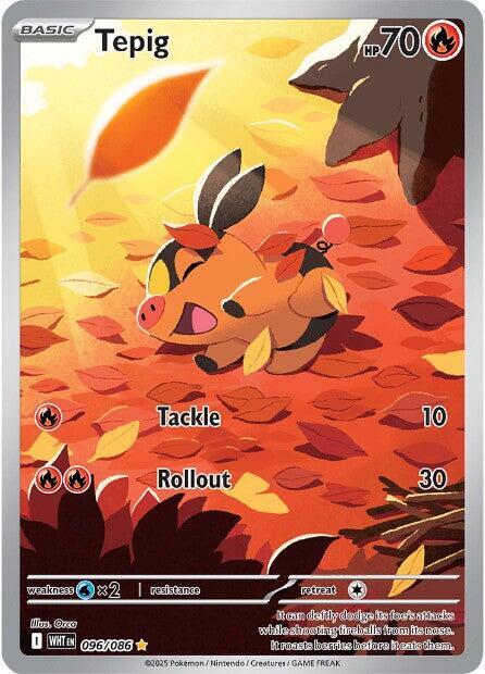 Tepig - 096/086 Illustration Rare SV: White Flare