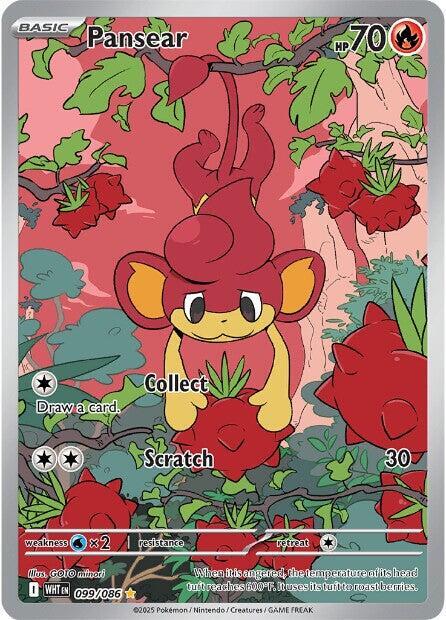 Pansear - 099/086 099/086 Illustration Rare White Flare Pokémon card