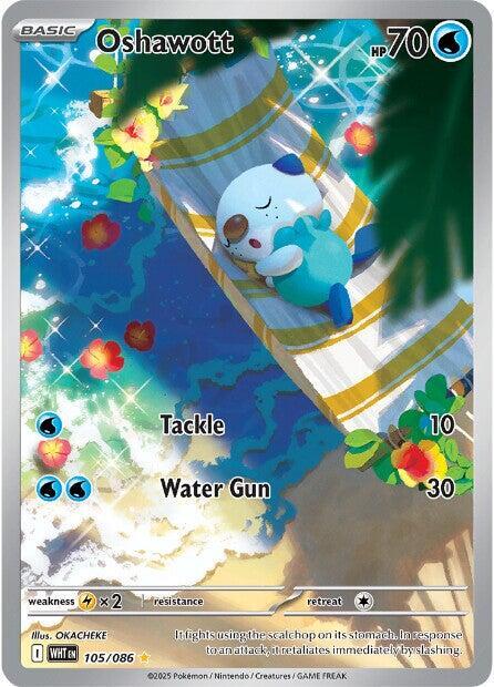 Oshawott - 105/086 105/086 Illustration Rare White Flare Pokémon card