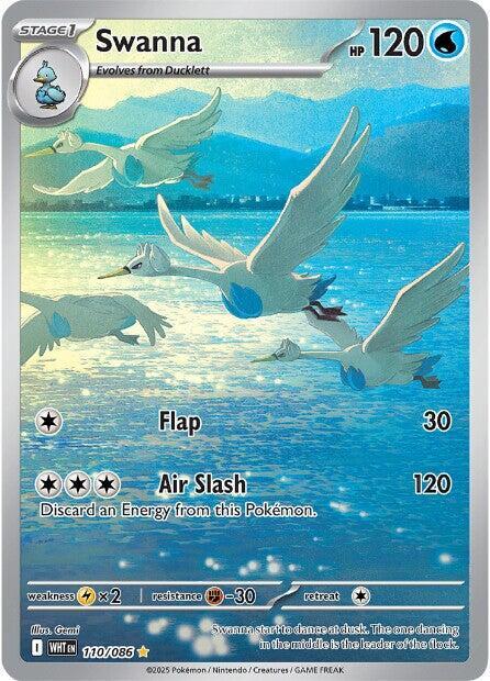 Swanna - 110/086 110/086 Illustration Rare White Flare Pokémon card