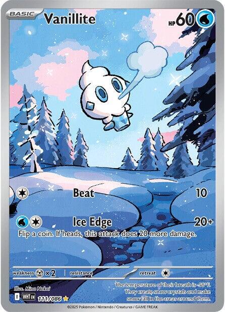Vanillite - 111/086 Illustration Rare SV: White Flare