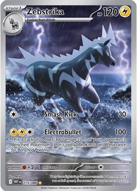 Zebstrika - 115/086 115/086 Illustration Rare White Flare Pokémon card