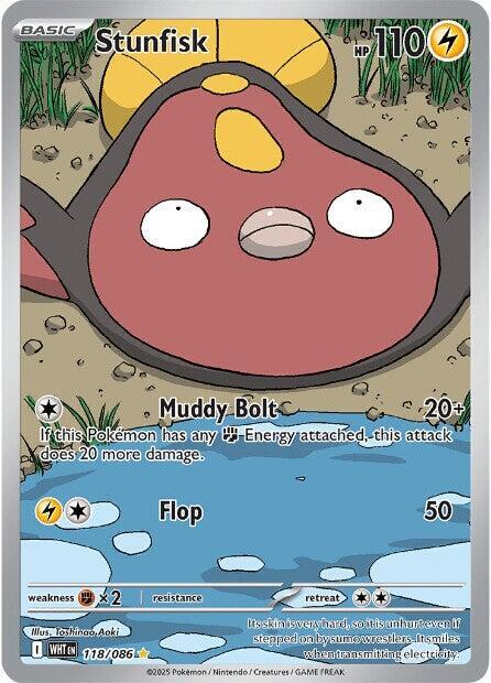 Stunfisk - 118/086 118/086 Illustration Rare White Flare Pokémon card