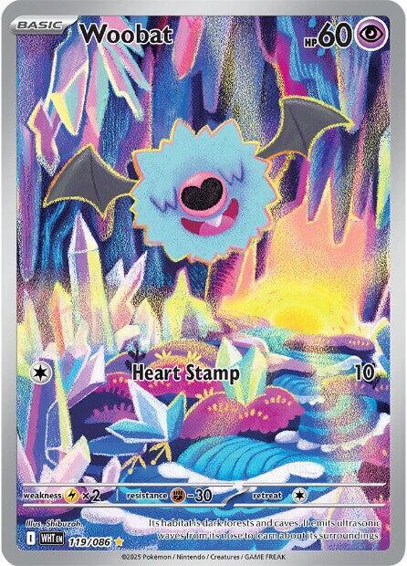 Woobat - 119/086 119/086 Illustration Rare White Flare Pokémon card