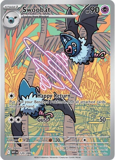 Swoobat - 120/086 Illustration Rare SV: White Flare