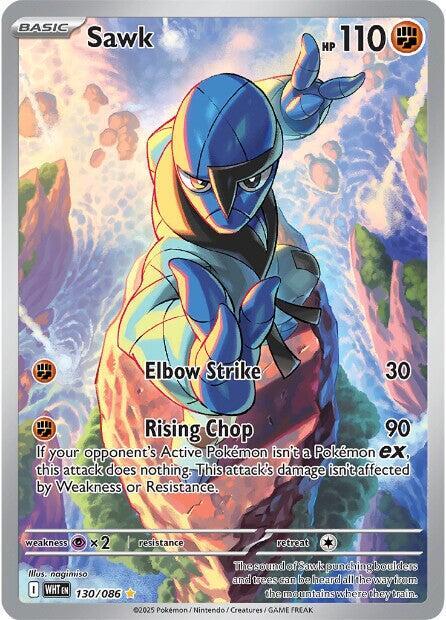 Sawk - 130/086 130/086 Illustration Rare White Flare Pokémon card