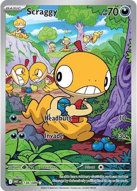 Scraggy - 138/086 Illustration Rare SV: White Flare