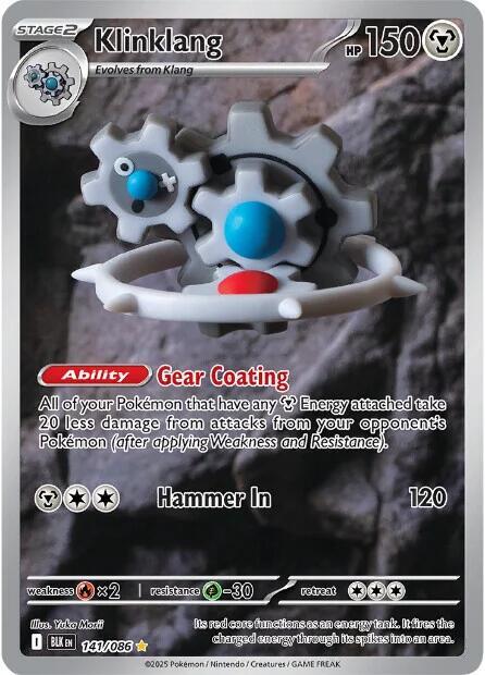 Klinklang - 141/086 141/086 Illustration Rare Black Bolt Pokémon card