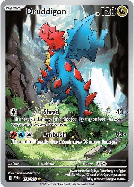 Druddigon - 151/086 151/086 Illustration Rare White Flare Pokémon card