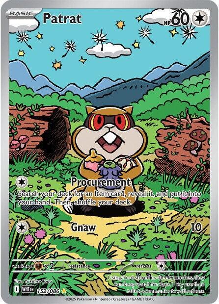 Patrat - 152/086 152/086 Illustration Rare White Flare Pokémon card