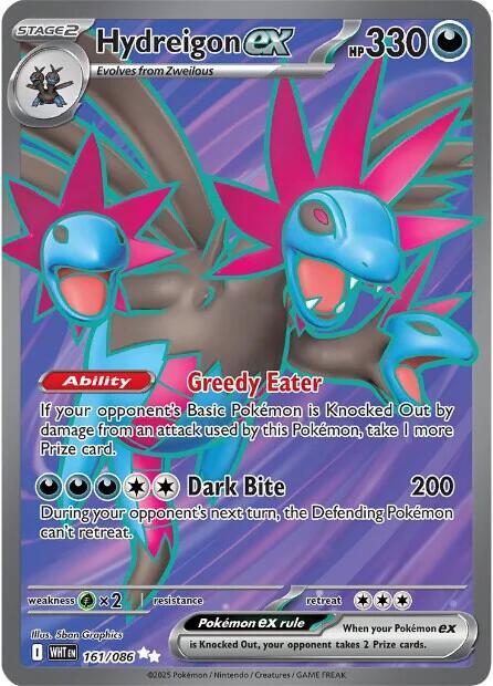 Hydreigon ex - 161/086 161/086 Ultra Rare White Flare Pokémon card