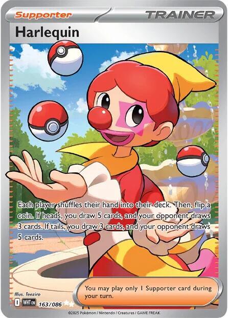 Harlequin - 163/086 163/086 Ultra Rare White Flare Pokémon card