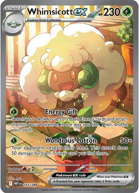 Whimsicott ex - 165/086 165/086 Special Illustration Rare White Flare Pokémon card