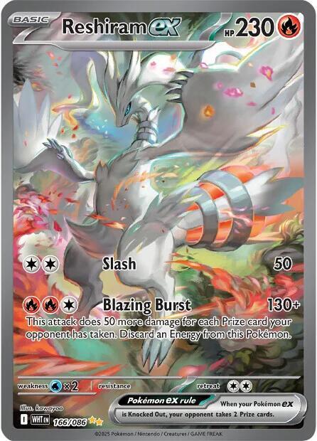 Reshiram ex - 166/086 166/086 Special Illustration Rare White Flare Pokémon card
