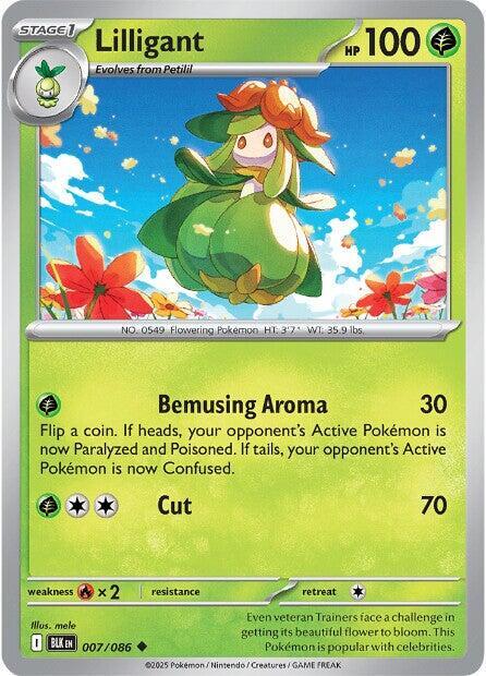 Lilligant 007/086 Uncommon Black Bolt Pokémon card