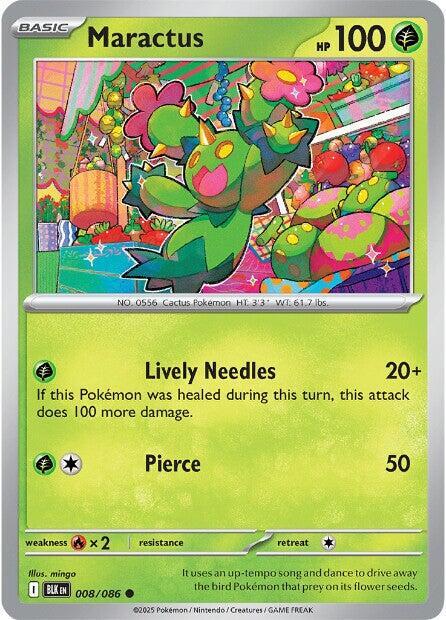 Maractus 008/086 Common Black Bolt Pokémon card