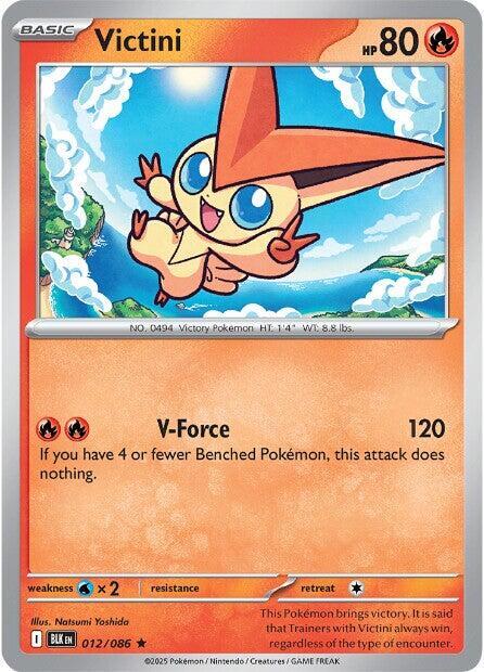 Victini 012/086 Rare Black Bolt Pokémon card