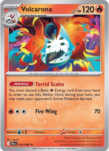 Volcarona 016/086 Rare Black Bolt Pokémon card