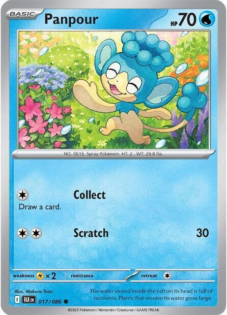 Panpour 017/086 Common Black Bolt Pokémon card