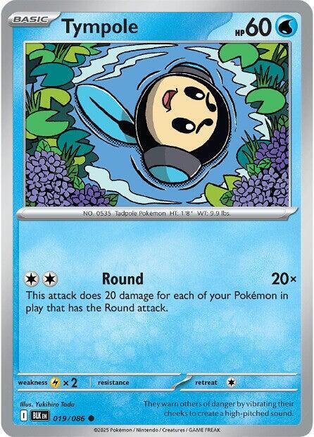 Tympole 019/086 Common Black Bolt Pokémon card