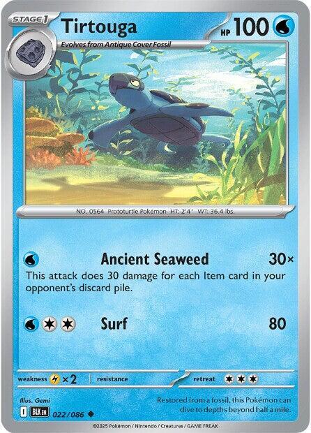 Tirtouga 022/086 Uncommon Black Bolt Pokémon card