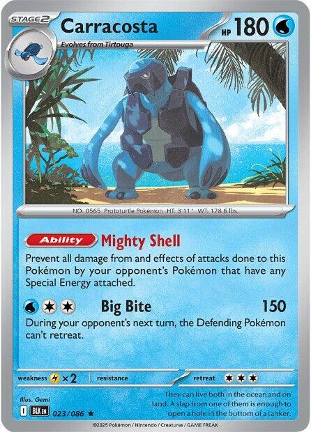 Carracosta 023/086 Rare Black Bolt Pokémon card