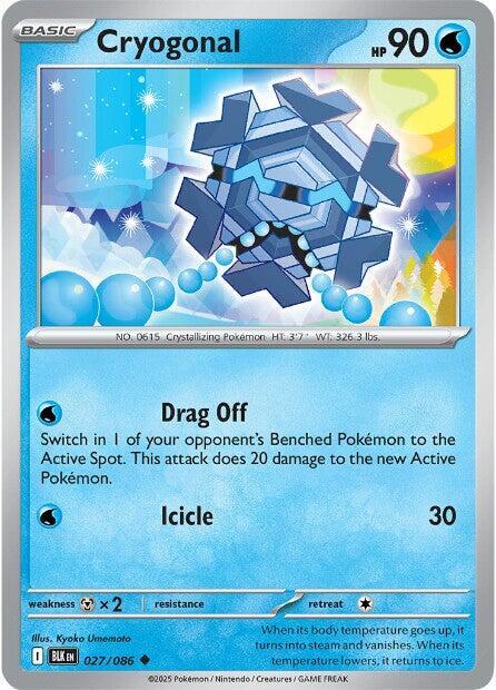 Cryogonal 027/086 Uncommon Black Bolt Pokémon card