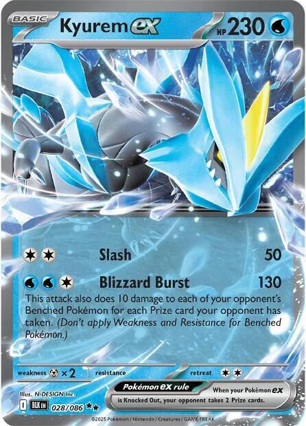 Kyurem ex 028/086 Double Rare Black Bolt Pokémon card