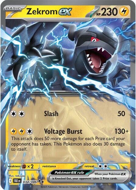 Zekrom ex 034/086 Double Rare Black Bolt Pokémon card