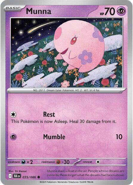 Munna 035/086 Common Black Bolt Pokémon card