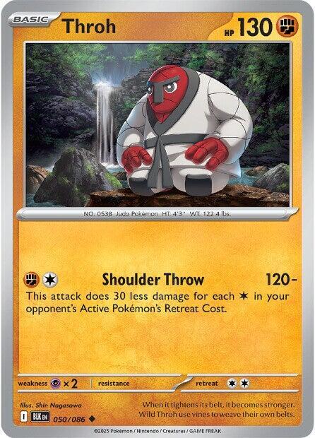 Throh 050/086 Uncommon Black Bolt Pokémon card