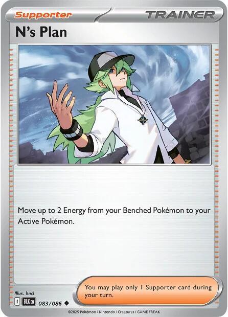 N's Plan 083/086 Uncommon Black Bolt Pokémon card