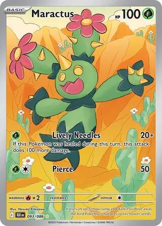 Maractus - 093/086 093/086 Illustration Rare Black Bolt Pokémon card