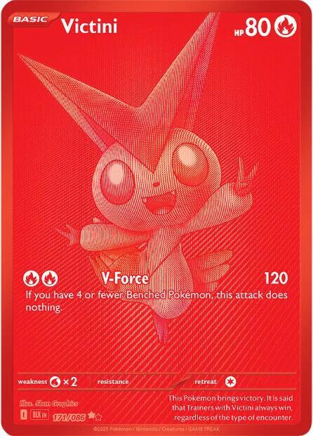 Victini - 171/086 171/086 Black White Rare Black Bolt Pokémon card