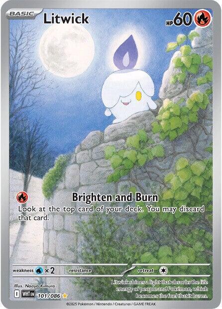 Litwick - 101/086 Illustration Rare SV: White Flare