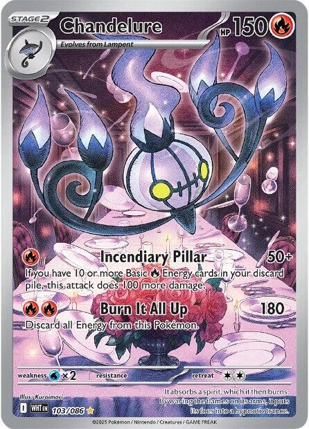 Chandelure - 103/086 103/086 Illustration Rare White Flare Pokémon card