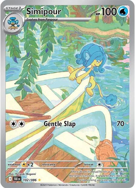 Simipour - 102/086 102/086 Illustration Rare Black Bolt Pokémon card