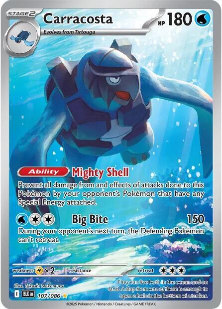 Carracosta - 107/086 107/086 Illustration Rare Black Bolt Pokémon card
