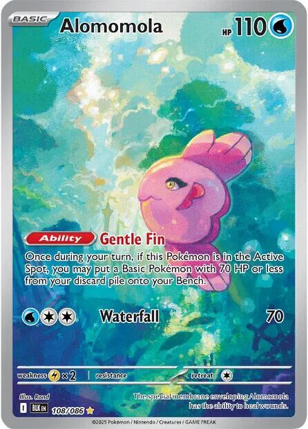 Alomomola - 108/086 108/086 Illustration Rare Black Bolt Pokémon card