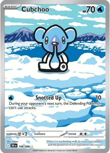 Cubchoo - 109/086 109/086 Illustration Rare Black Bolt Pokémon card