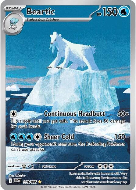 Beartic - 110/086 110/086 Illustration Rare Black Bolt Pokémon card