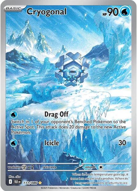 Cryogonal - 111/086 111/086 Illustration Rare Black Bolt Pokémon card