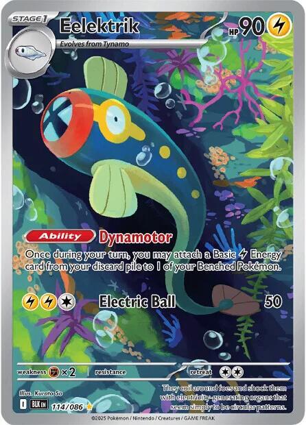 Eelektrik - 114/086 114/086 Illustration Rare Black Bolt Pokémon card